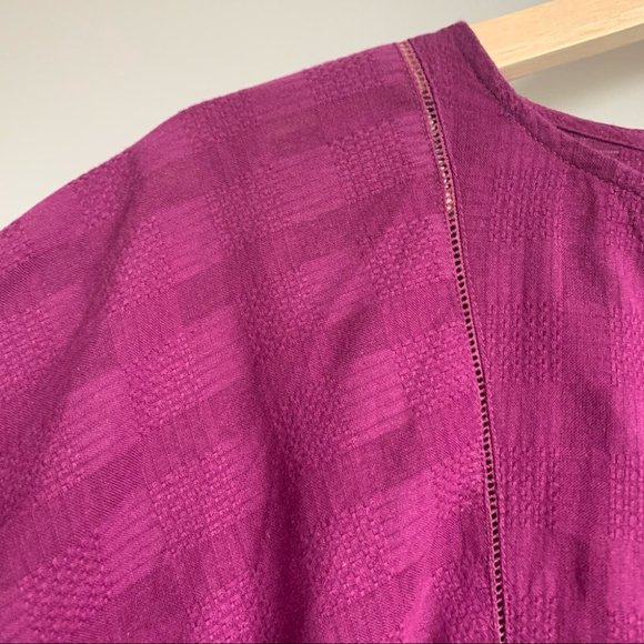 APIECE APART Purple Peasant Blouse Top Long Sleeve - Picture 4 of 10